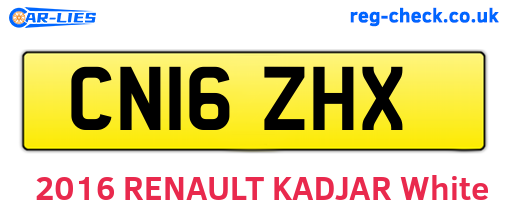 CN16ZHX are the vehicle registration plates.