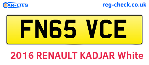 FN65VCE are the vehicle registration plates.