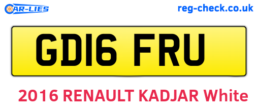 GD16FRU are the vehicle registration plates.