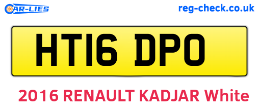 HT16DPO are the vehicle registration plates.