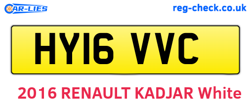HY16VVC are the vehicle registration plates.
