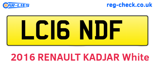 LC16NDF are the vehicle registration plates.