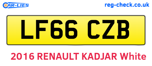 LF66CZB are the vehicle registration plates.
