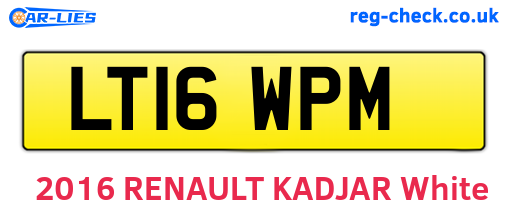 LT16WPM are the vehicle registration plates.