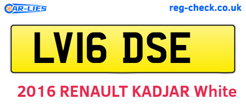 LV16DSE are the vehicle registration plates.
