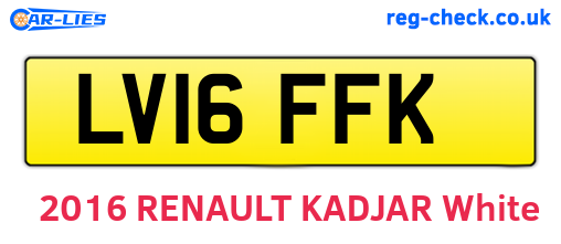 LV16FFK are the vehicle registration plates.