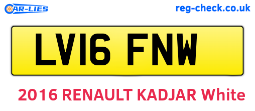 LV16FNW are the vehicle registration plates.