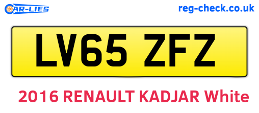 LV65ZFZ are the vehicle registration plates.