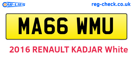 MA66WMU are the vehicle registration plates.