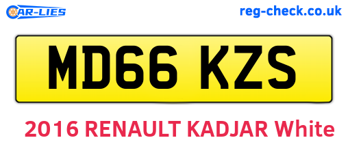 MD66KZS are the vehicle registration plates.