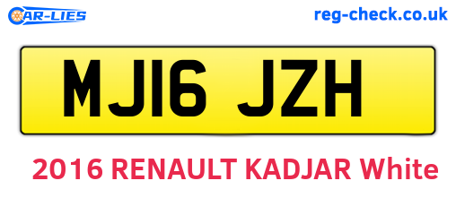 MJ16JZH are the vehicle registration plates.