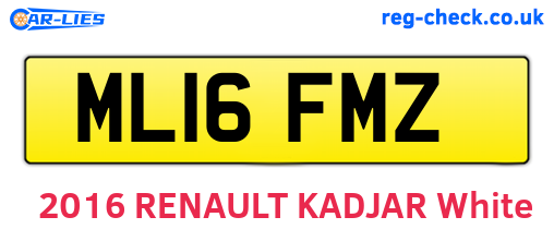 ML16FMZ are the vehicle registration plates.