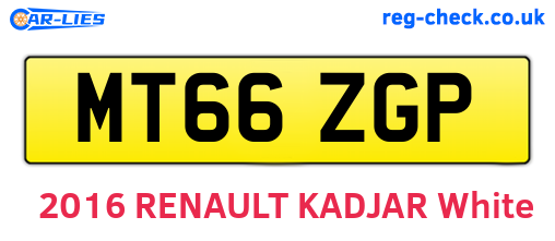 MT66ZGP are the vehicle registration plates.
