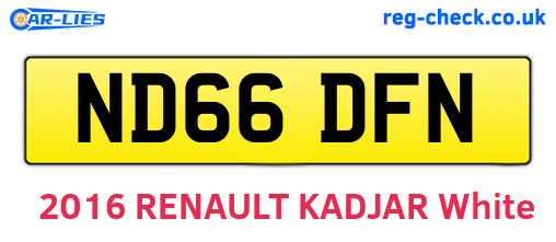 ND66DFN are the vehicle registration plates.