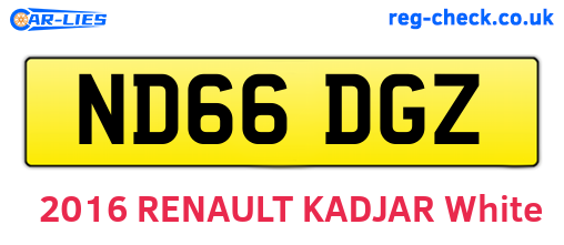 ND66DGZ are the vehicle registration plates.