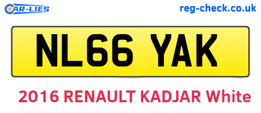 NL66YAK are the vehicle registration plates.