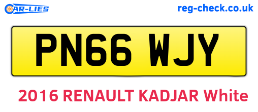 PN66WJY are the vehicle registration plates.