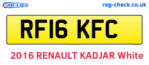 RF16KFC are the vehicle registration plates.
