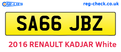 SA66JBZ are the vehicle registration plates.
