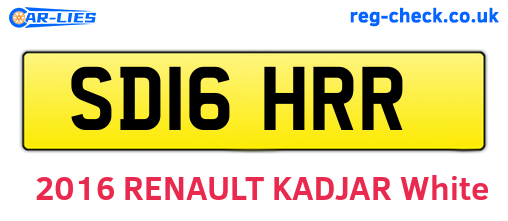 SD16HRR are the vehicle registration plates.