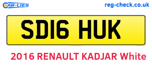 SD16HUK are the vehicle registration plates.