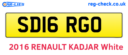 SD16RGO are the vehicle registration plates.