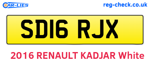 SD16RJX are the vehicle registration plates.