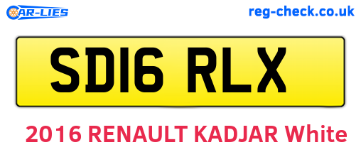 SD16RLX are the vehicle registration plates.