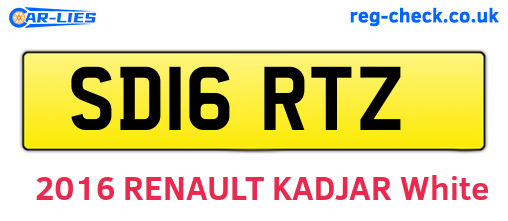SD16RTZ are the vehicle registration plates.