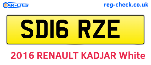 SD16RZE are the vehicle registration plates.