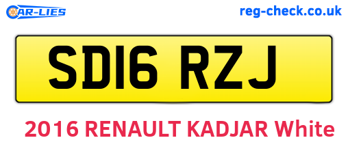 SD16RZJ are the vehicle registration plates.
