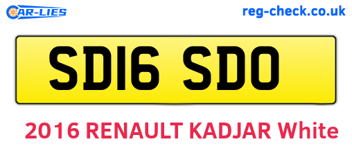 SD16SDO are the vehicle registration plates.