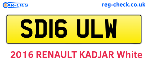 SD16ULW are the vehicle registration plates.
