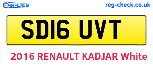 SD16UVT are the vehicle registration plates.