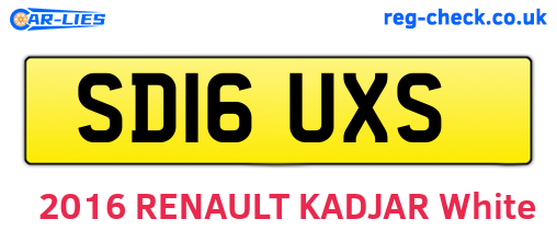 SD16UXS are the vehicle registration plates.