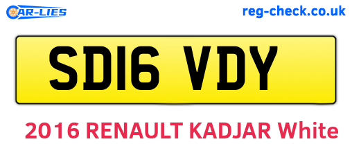 SD16VDY are the vehicle registration plates.