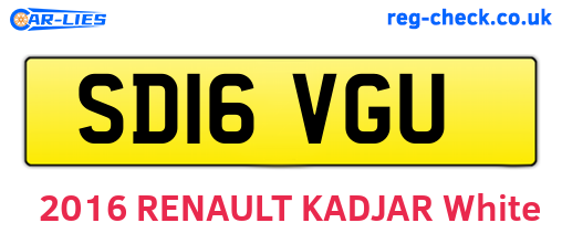 SD16VGU are the vehicle registration plates.