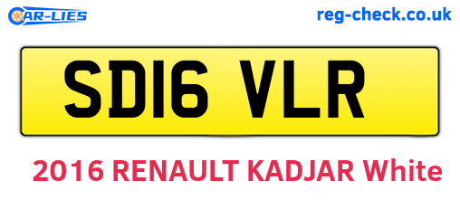 SD16VLR are the vehicle registration plates.