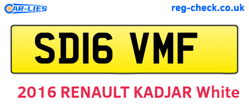 SD16VMF are the vehicle registration plates.