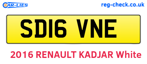 SD16VNE are the vehicle registration plates.