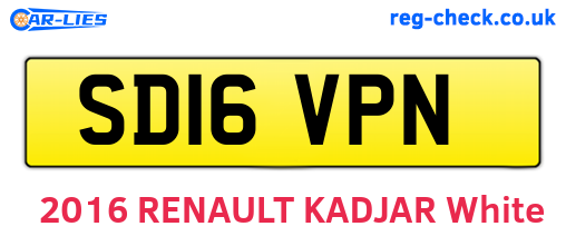 SD16VPN are the vehicle registration plates.