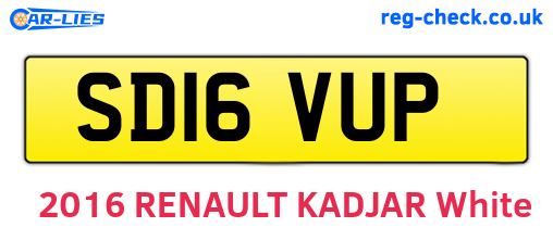 SD16VUP are the vehicle registration plates.