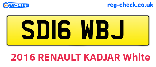 SD16WBJ are the vehicle registration plates.