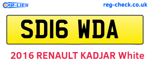 SD16WDA are the vehicle registration plates.
