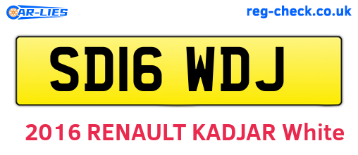 SD16WDJ are the vehicle registration plates.