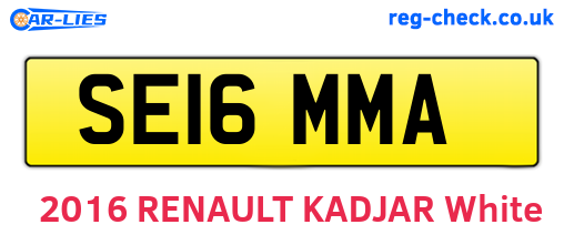 SE16MMA are the vehicle registration plates.