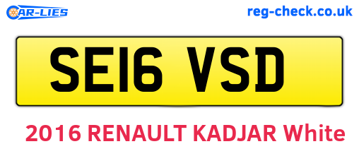 SE16VSD are the vehicle registration plates.