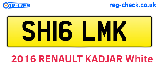 SH16LMK are the vehicle registration plates.