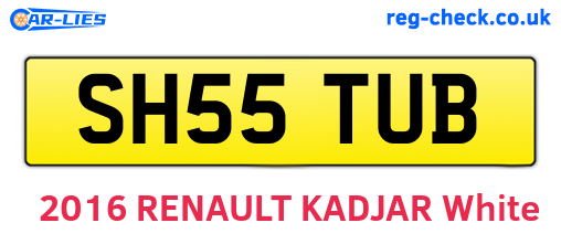 SH55TUB are the vehicle registration plates.