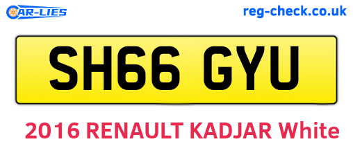 SH66GYU are the vehicle registration plates.